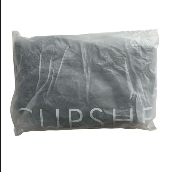 Cupshe Black Ribbed Bodycon Dress with Onyx Gigot Sleeve Medium - Picture 7 of 7